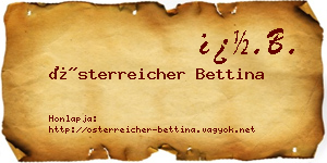 Österreicher Bettina névjegykártya