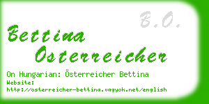 bettina osterreicher business card