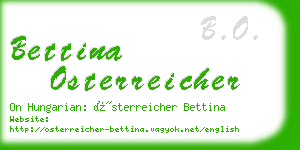bettina osterreicher business card